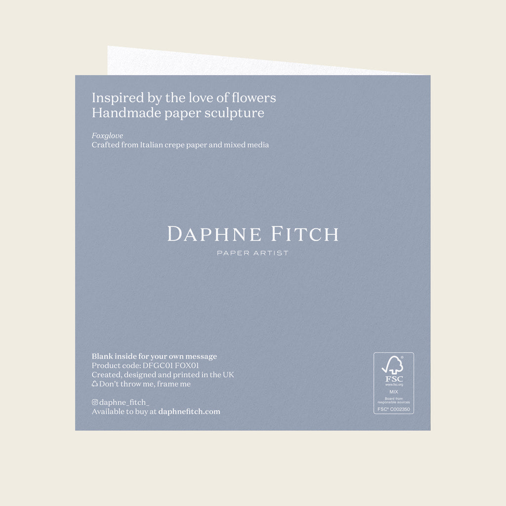 Daphne Fitch Foxglove Greetings Card